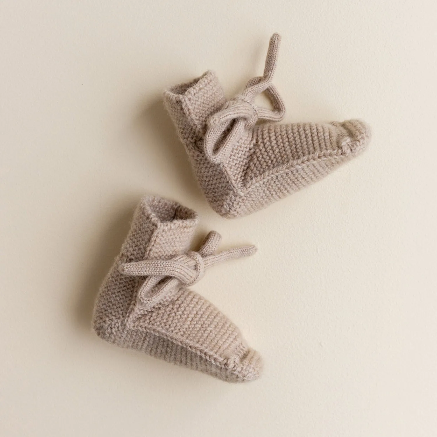 Baby Merino Wool Booties - Sand