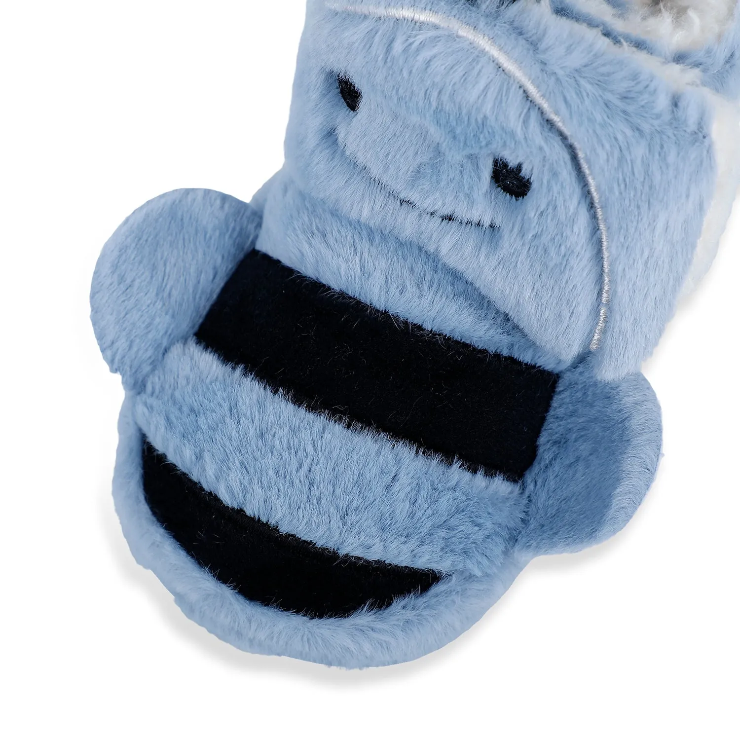 Baby Moo Bumble Bee 3D Warm Furry Booties - Blue