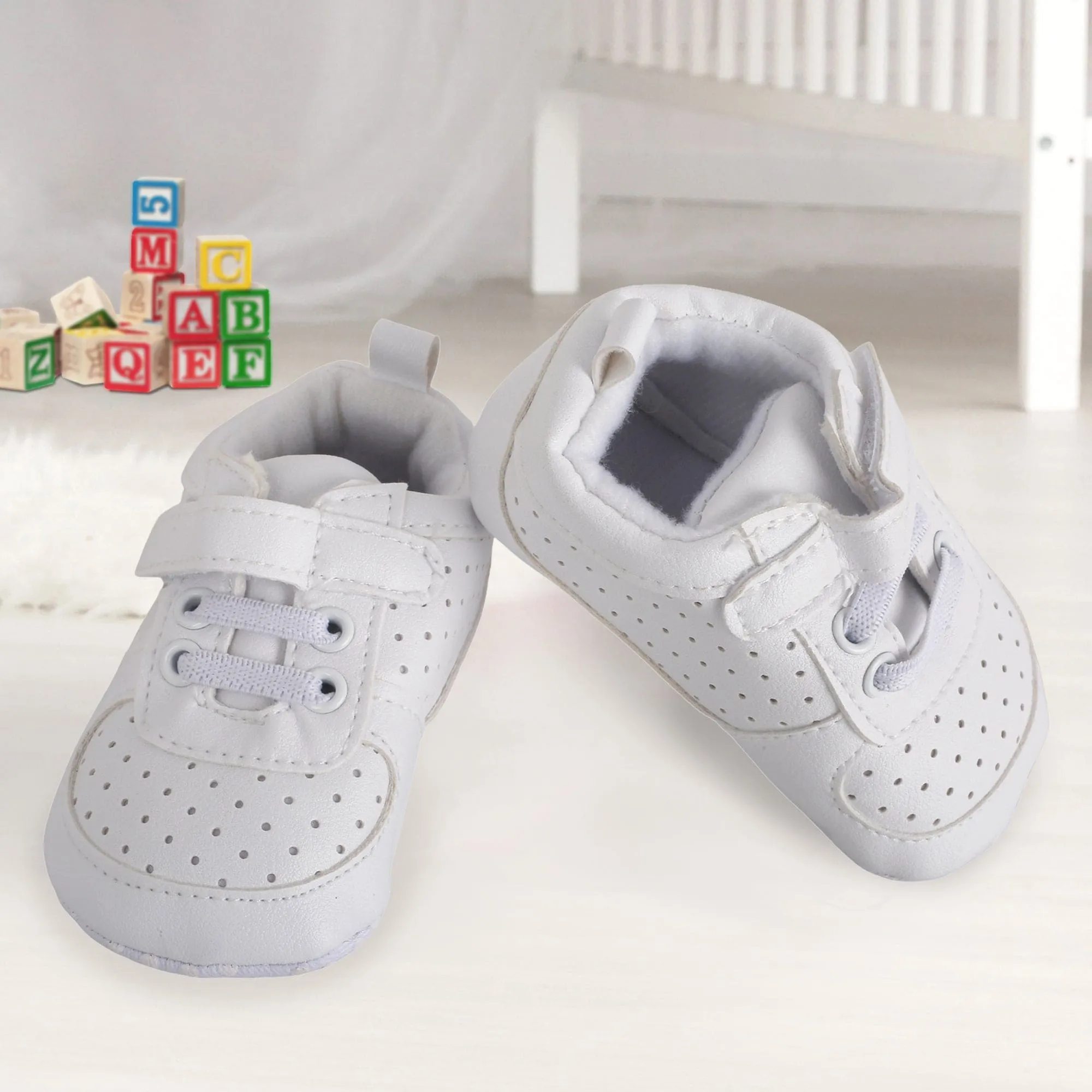 Baby Moo Matte White Sneakers