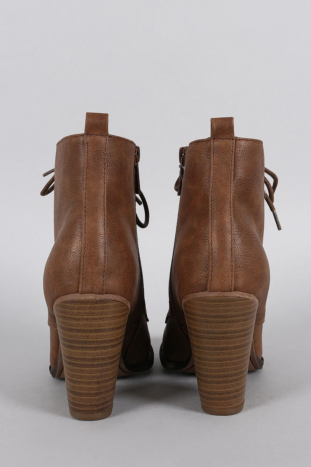 Breckelle Combat Stacked Booties