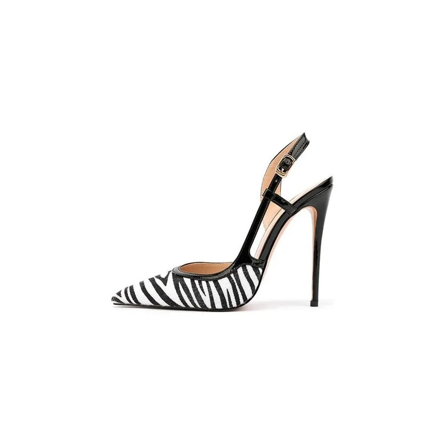 Chic Mane Striped High Heel Pumps