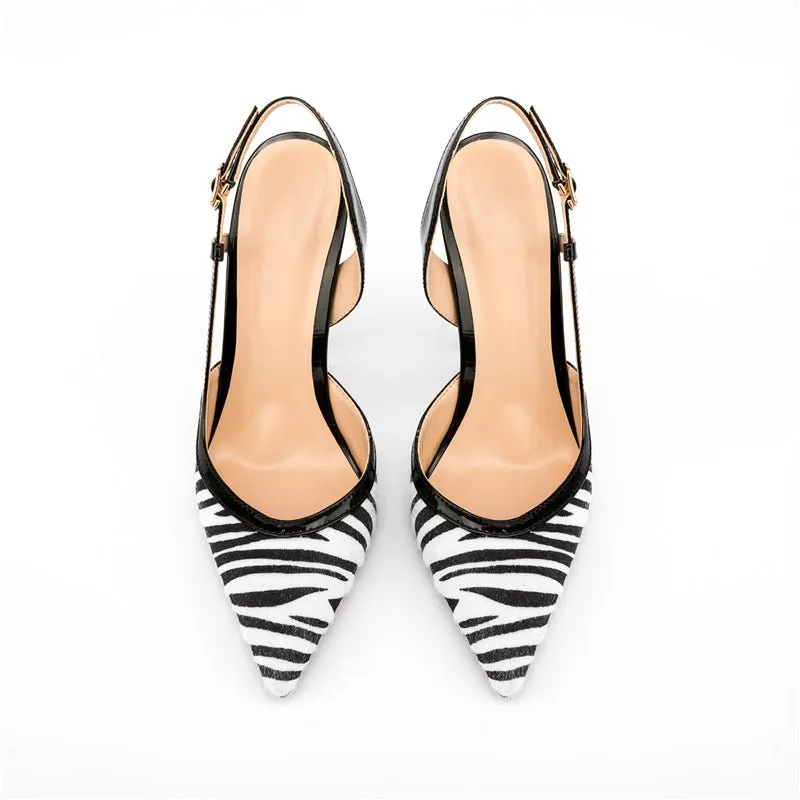 Chic Mane Striped High Heel Pumps