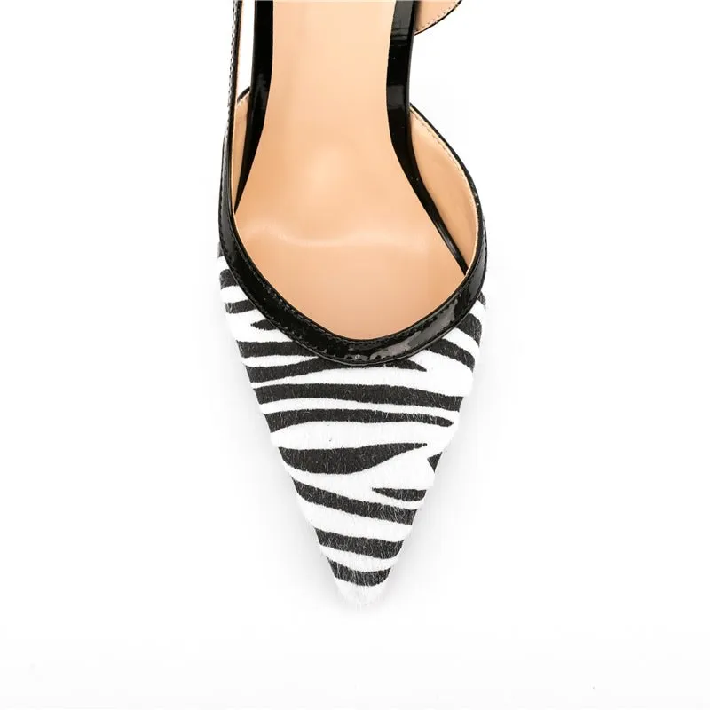 Chic Mane Striped High Heel Pumps