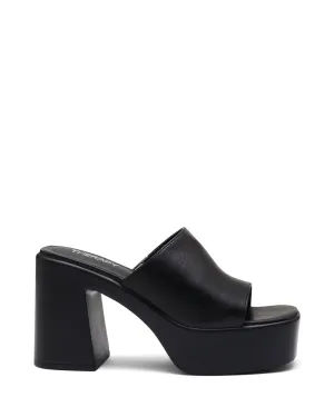 Devon Platform Heel Black