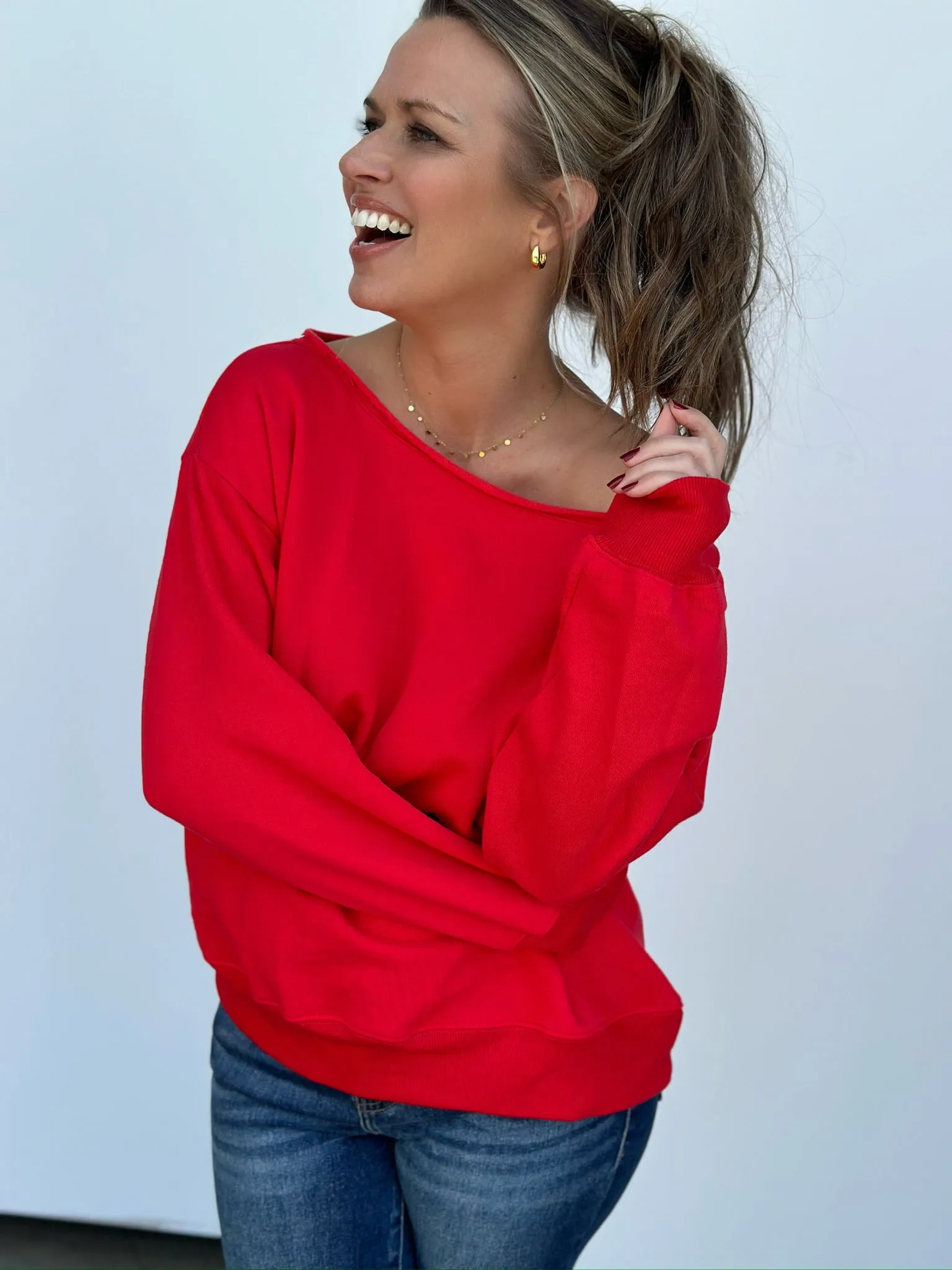 Evelyn One Shoulder Sweatshirt