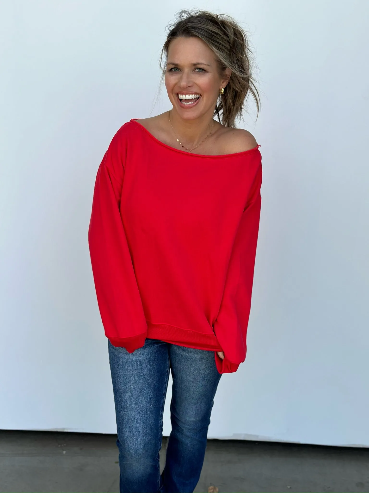 Evelyn One Shoulder Sweatshirt