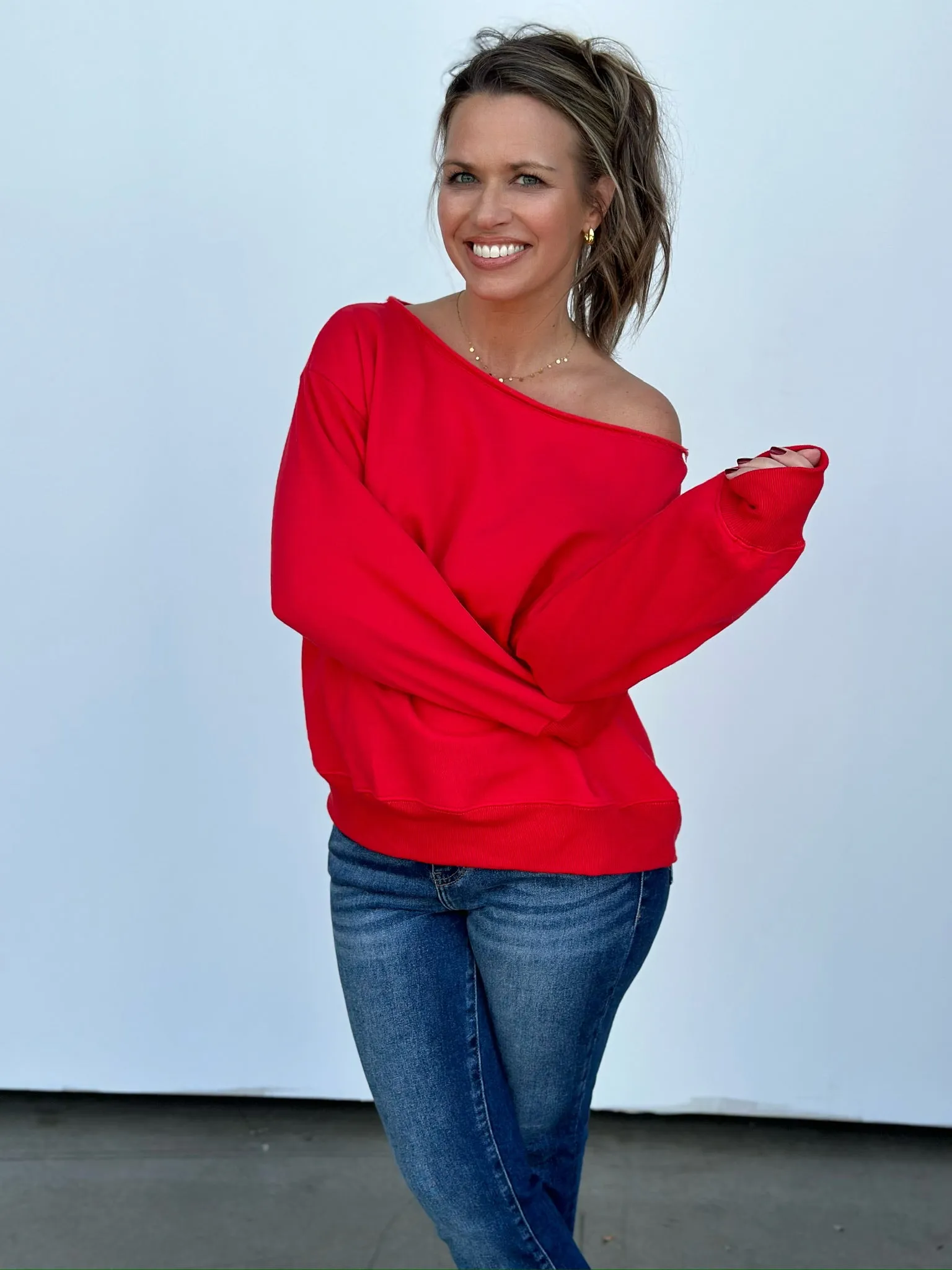 Evelyn One Shoulder Sweatshirt