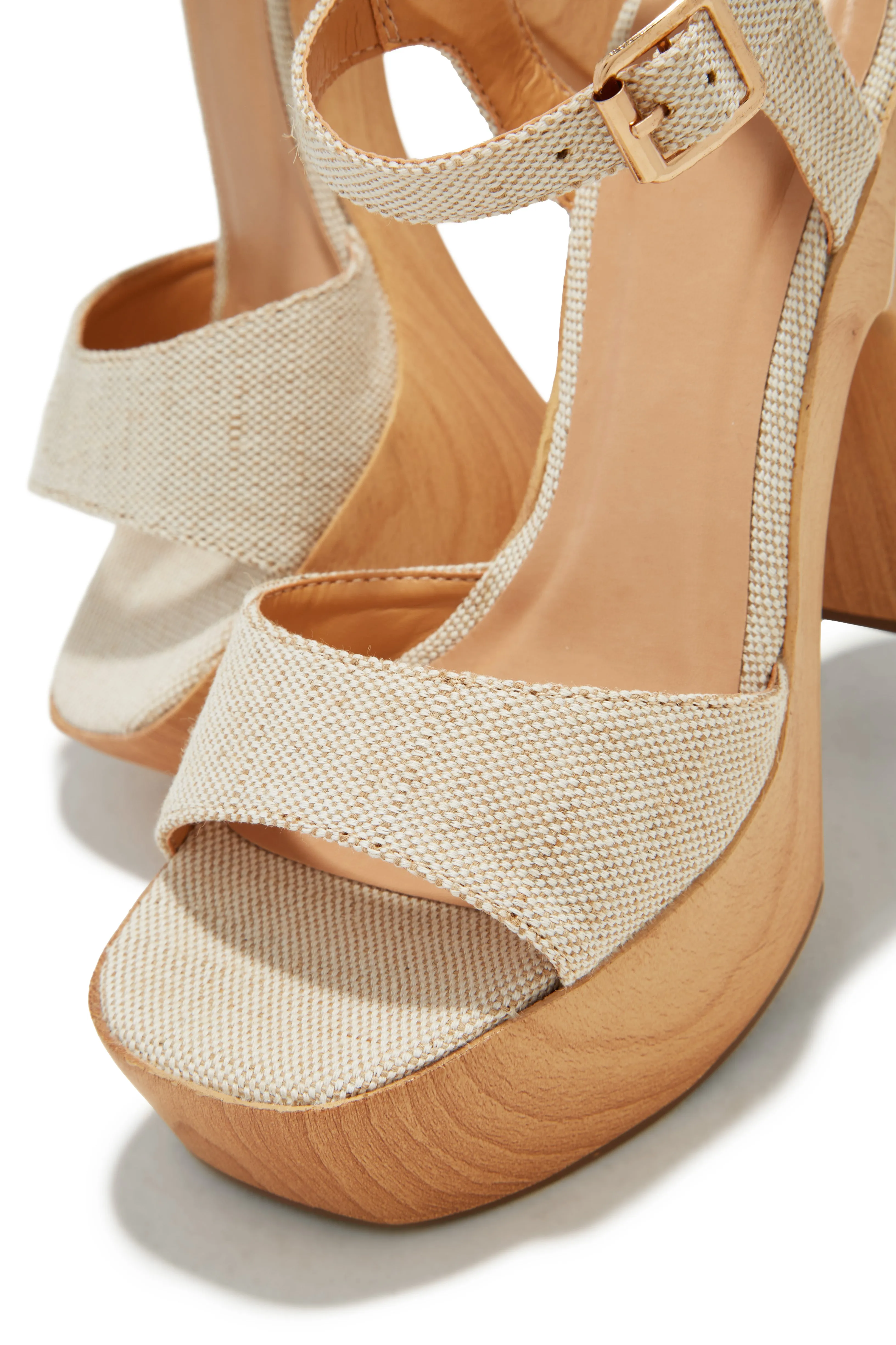 Makana Platform Block Heels - Natural