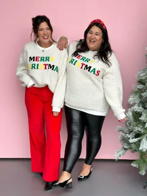 Merry Sherpa Christmas Sweatshirt-FINAL SALE