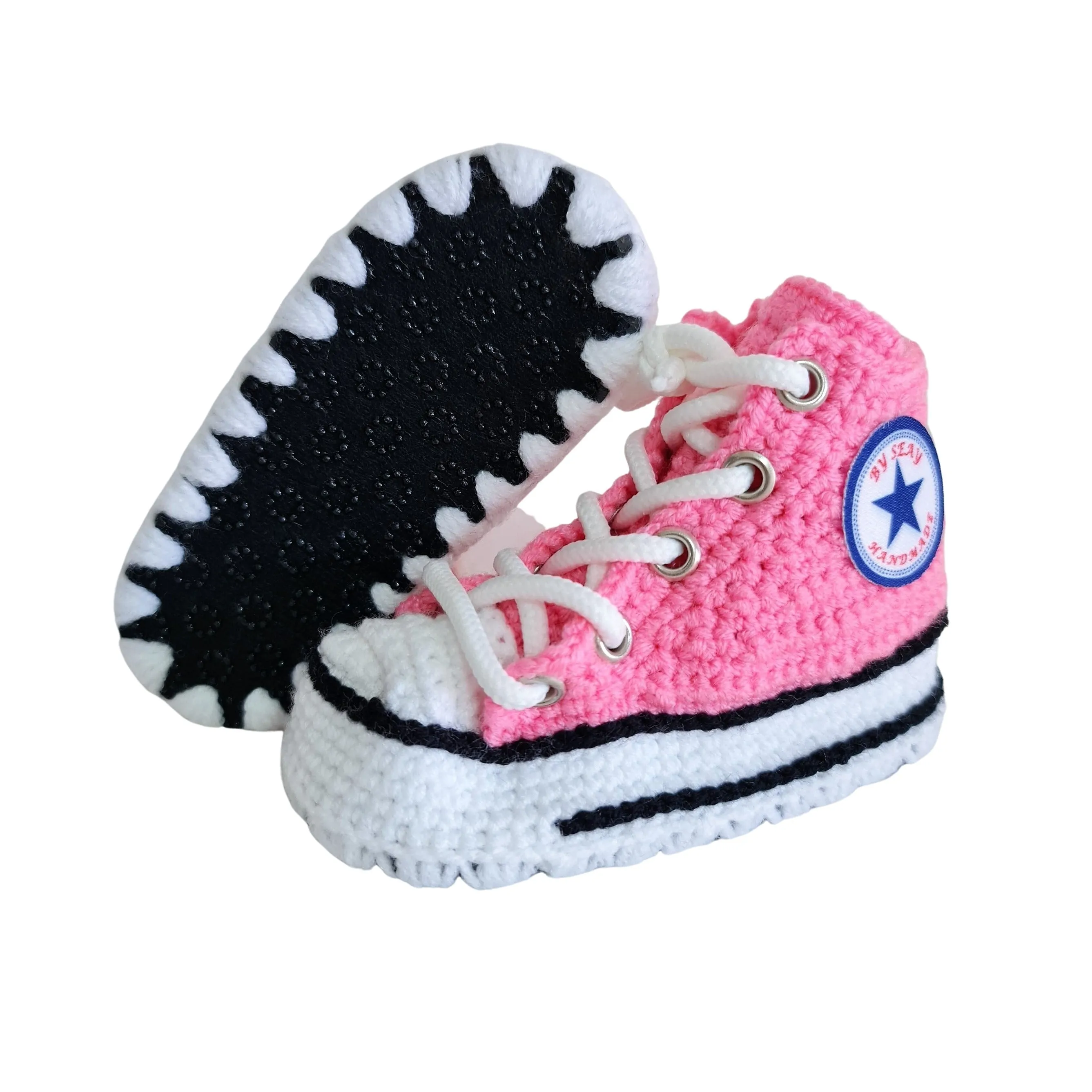 Pink Baby Booties Natural Cotton Slippers Sneakers