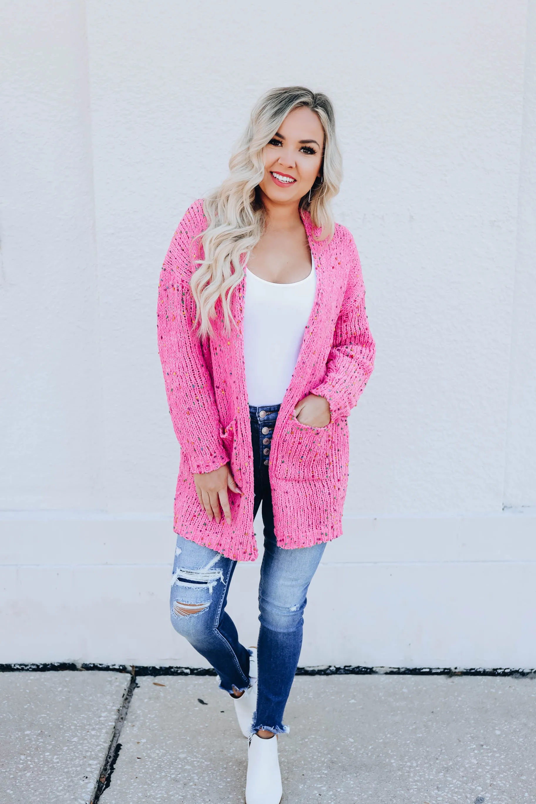 Princess Pink Confetti Cardigan