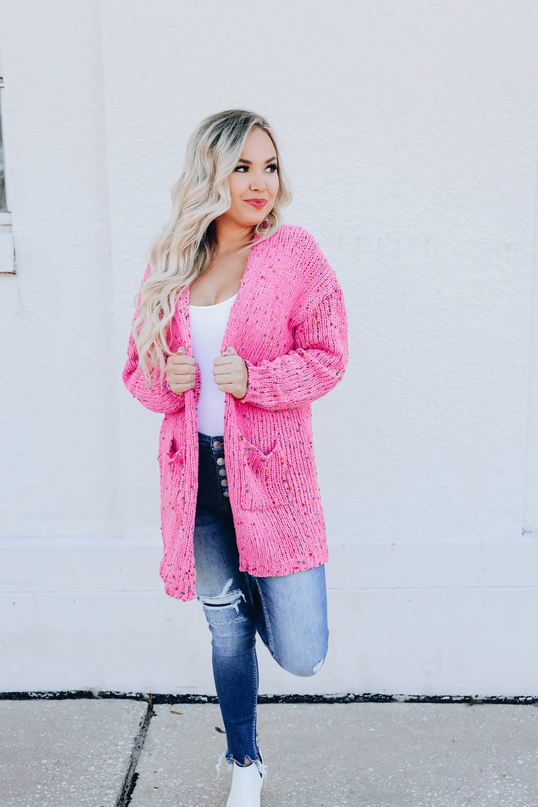 Princess Pink Confetti Cardigan