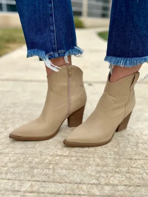 Sawyer Taupe Western Bootie