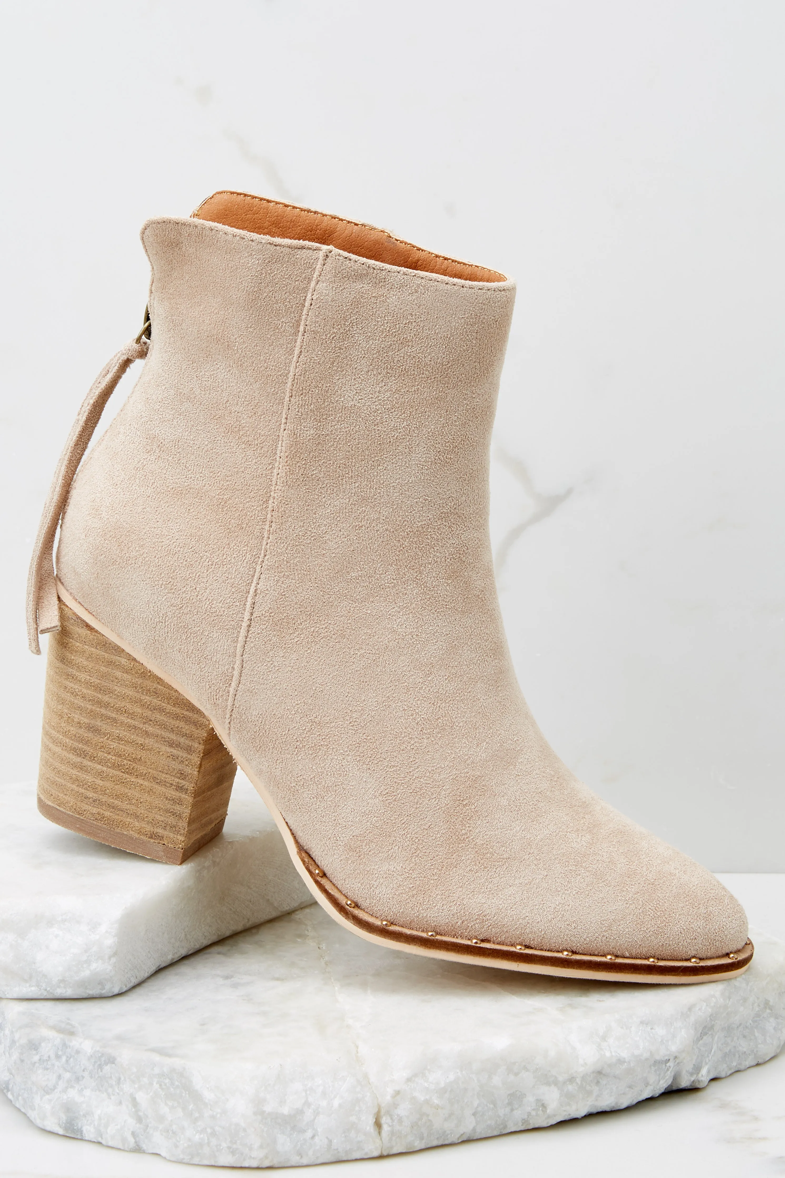 Taking These With Me Light Taupe Ankle Booties