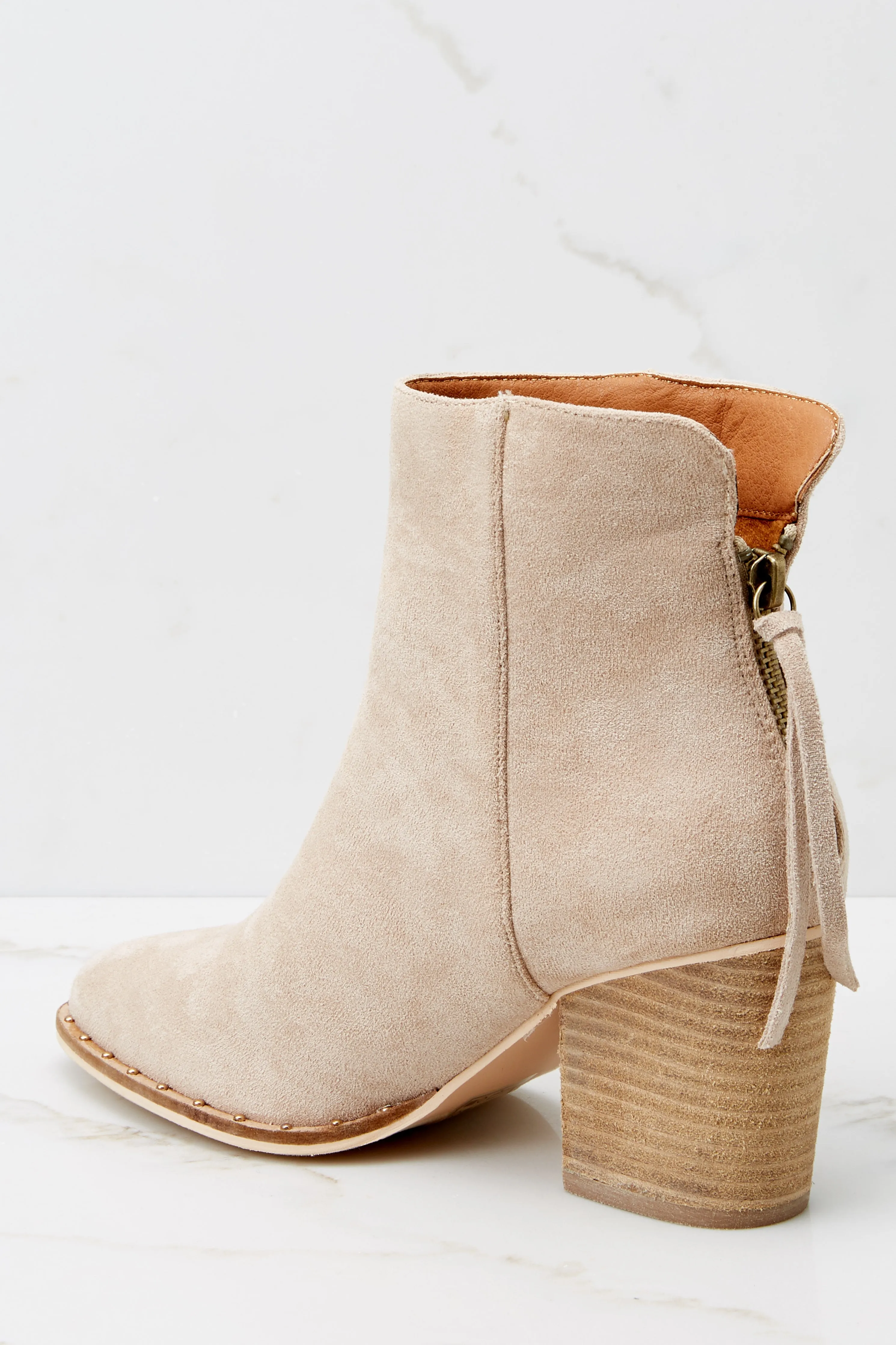 Taking These With Me Light Taupe Ankle Booties