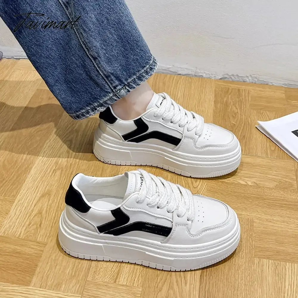 Tavimart Designer Platform Running Sneakers Women  Tennis shoes Woman Walking Chunky Sneakers white Casual Slip on Vulcanized Shoes