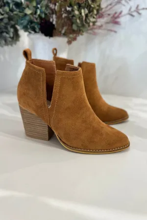 WESLEE TAN SIDE SLIT BOOTIE