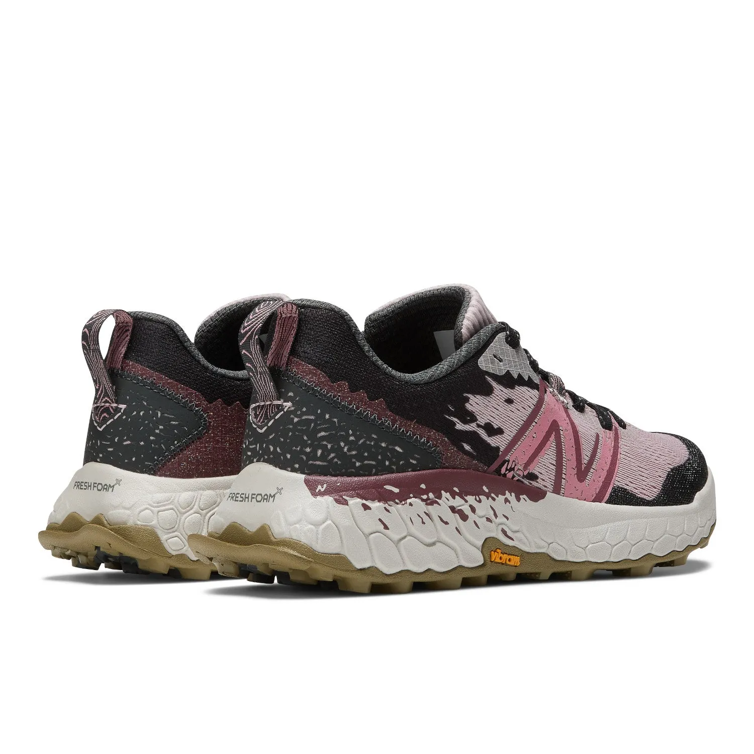 Women's New Balance Fresh Foam X Hierro v7 Color:  Stone Pink with Blacktop and Washed Burgundy